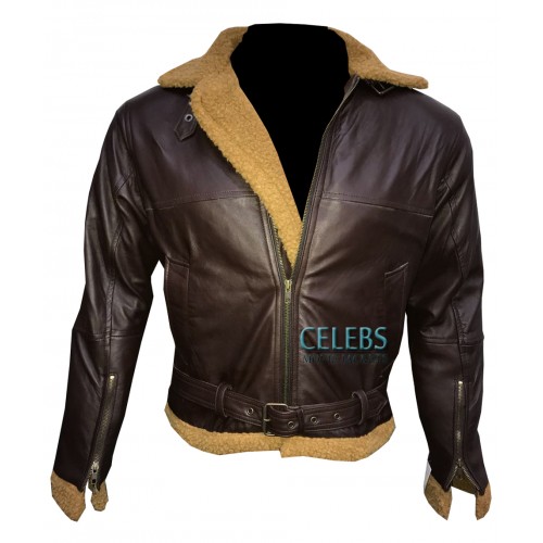 B3 Aviator Sheepskin Leather Bomber Jacket 